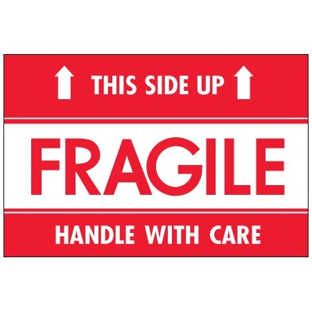 Bsc Preferred 2 x 3'' - ''Fragile - This Side Up - HWC'' Labels BUY00021196